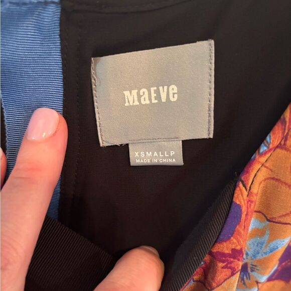 Anthropologie Maeve Orange Red Floral Sheath Dress - Picture 3 of 4